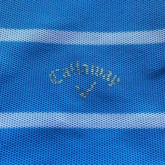 Callaway blue striped short sleeved polo shirt, Men’s size XL - Picture 8 of 12